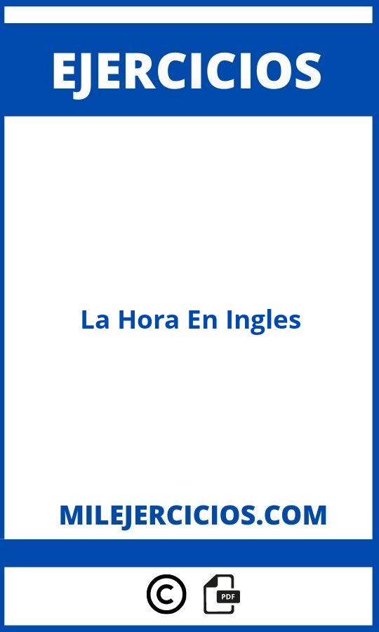 Ejercicios De La Hora En Ingles Para Imprimir