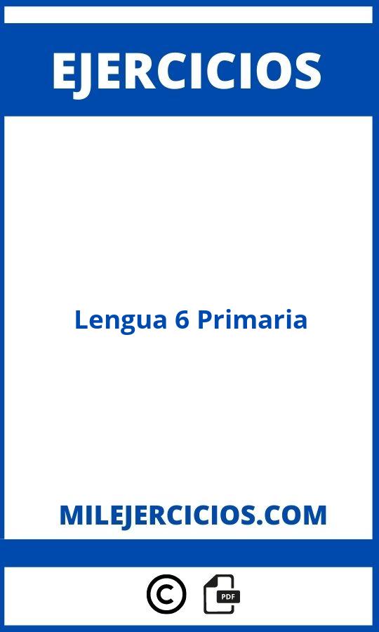 Ejercicios De Lengua 6 Primaria Con Soluciones Pdf